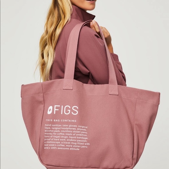 Figs Canvas Tote Mineral Mauve - Picture 5 of 5